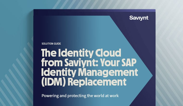 Saviynt for SAP IDM Replacement